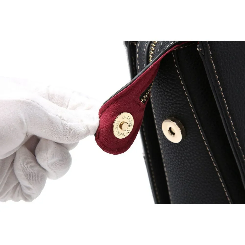 Dasein Faux Leather Briefcase Satchel with Matching Accessory Pouch